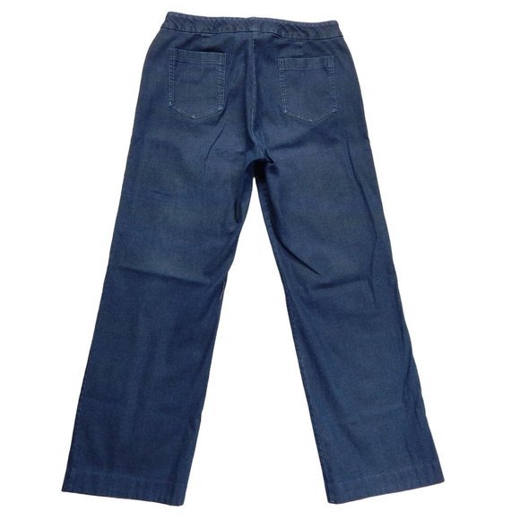 Eileen Fisher  Wide Leg High Rise Denim Jeans Blue Size S - Picture 2 of 9
